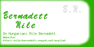 bernadett mile business card